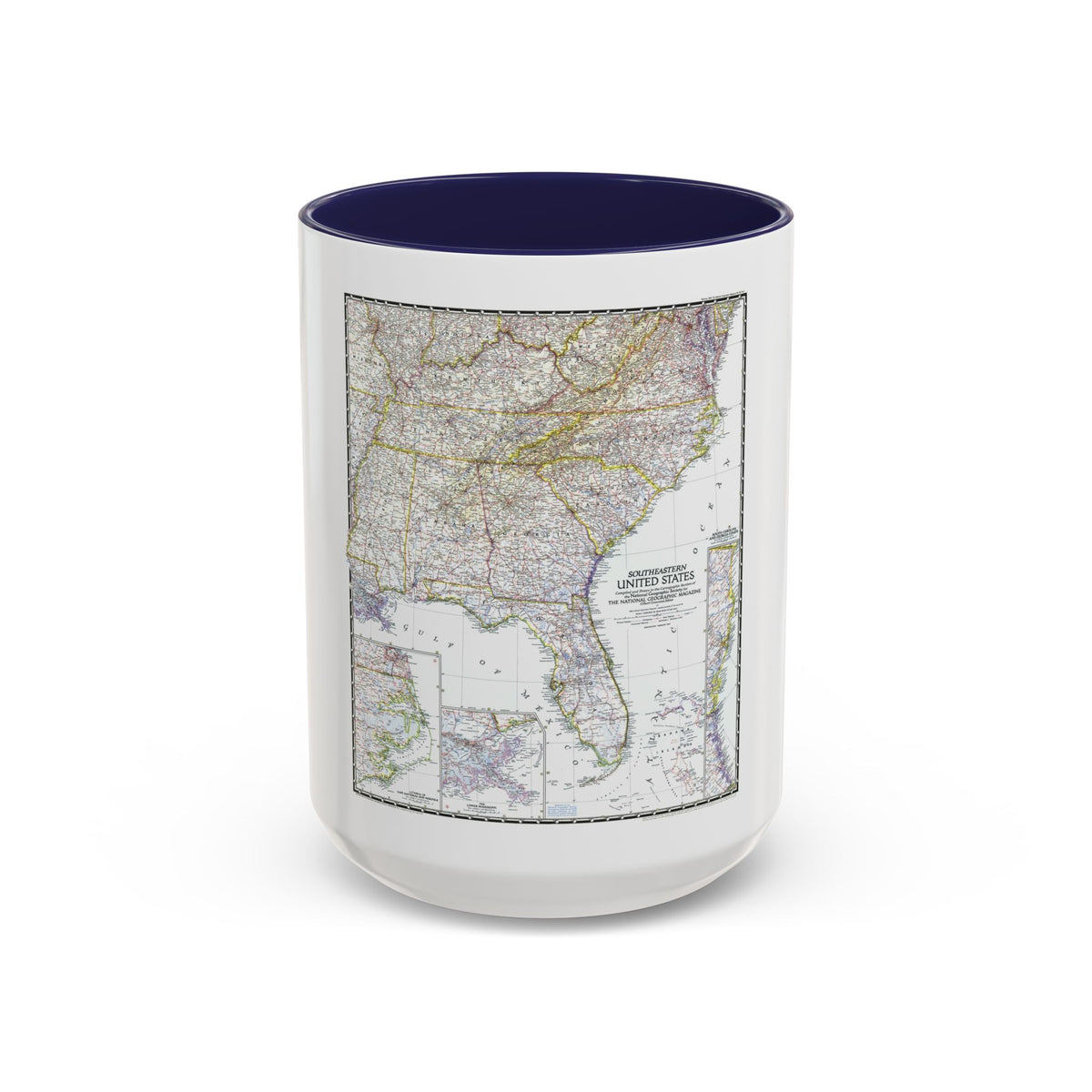 USA - Southeastern (1947) (Map) Accent Coffee Mug