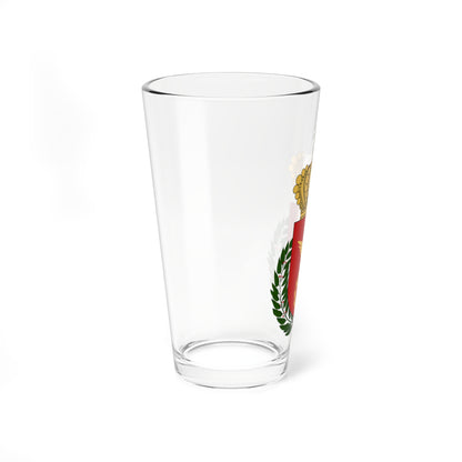 Luftvärnets officershögskola och tekniska skola vapen (Sweden) (Coat of Arms) Pint Glass 16oz