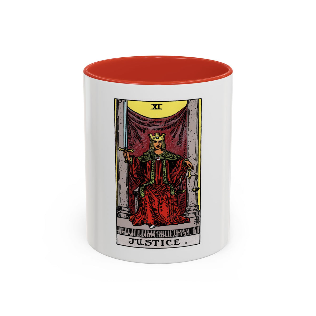 Justice (Tarot Card) Accent Coffee Mug