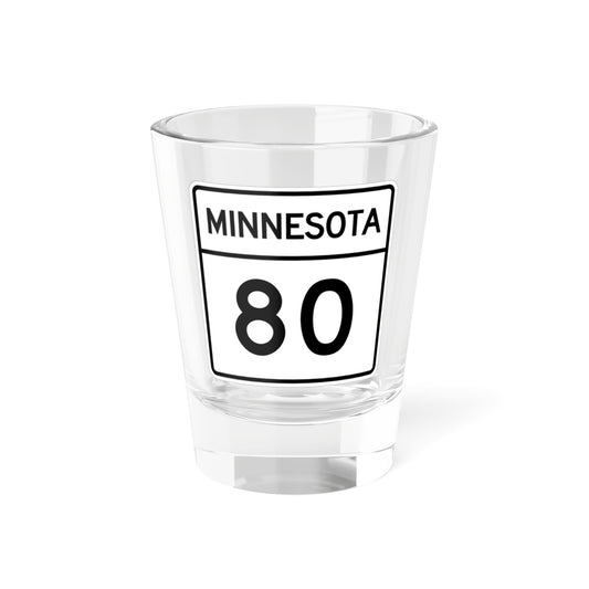 MN-80 1948 (Minnesota) (Road Sign) Shot Glass 1.5oz