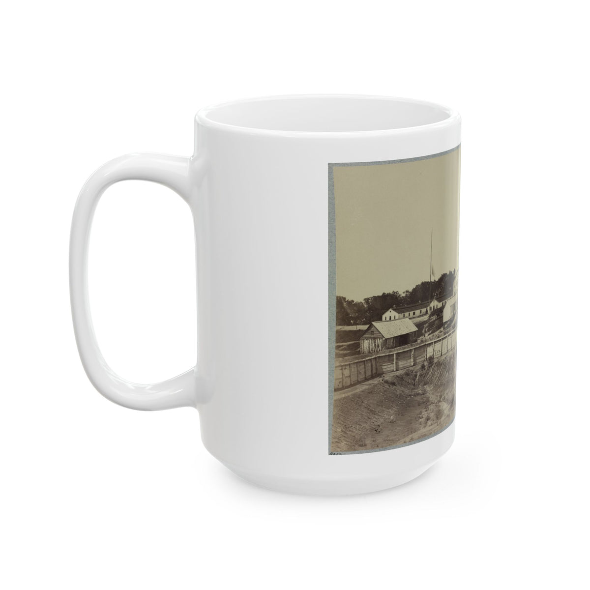 Barracks At Fort Carroll (U.S. Civil War) White Coffee Mug