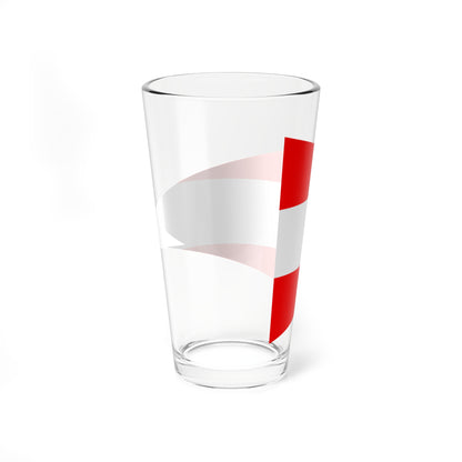 Army Rank Flag of Denmark - Chief of a Division (Denmark) Pint Glass 16oz