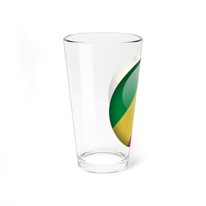 Flag orb Republic of the Congo (Congo) Pint Glass 16oz