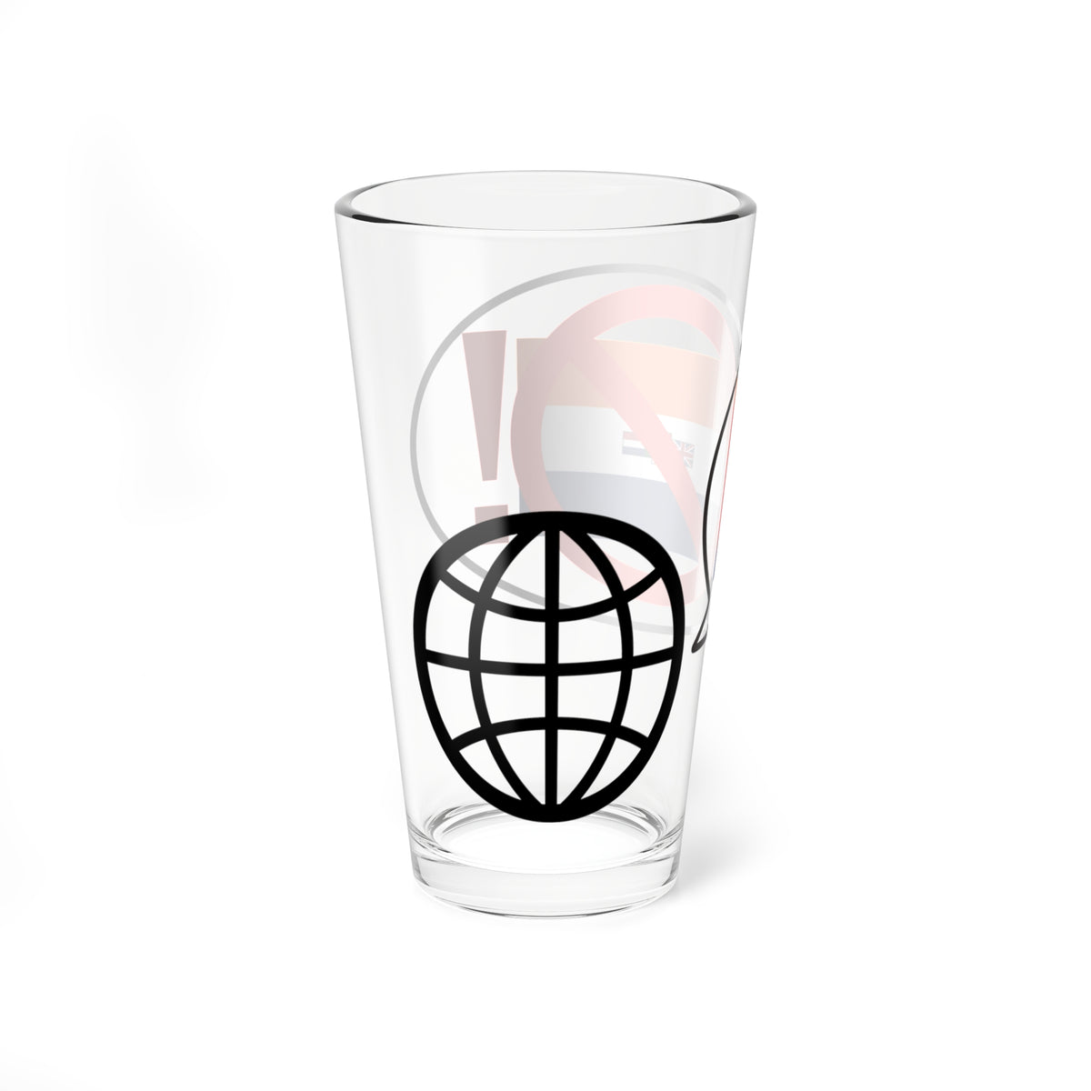 International opposition to apartheid symbolized (South Africa) Pint Glass 16oz