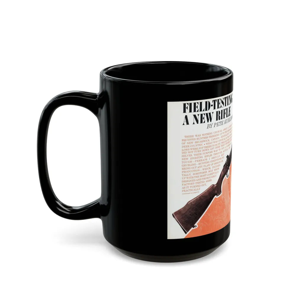 Field-Testing A New Rifle, Argosy, February 1966 - Black Coffee Mug-Go Mug Yourself