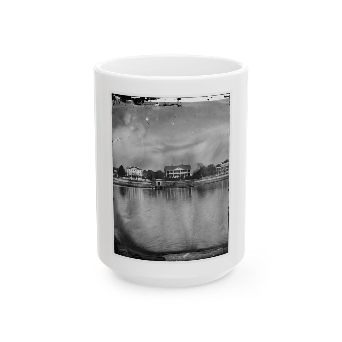 Beaufort, South Carolina. View Of Beaufort From The Waterfront. Fuller's House (U.S. Civil War) White Coffee Mug
