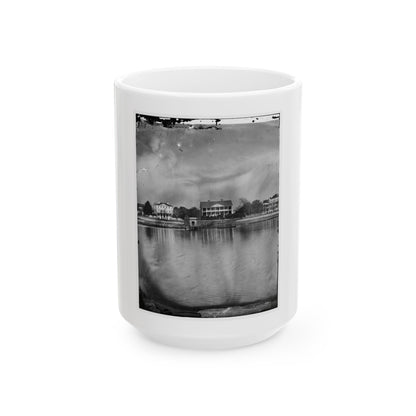 Beaufort, South Carolina. View Of Beaufort From The Waterfront. Fuller's House (U.S. Civil War) White Coffee Mug