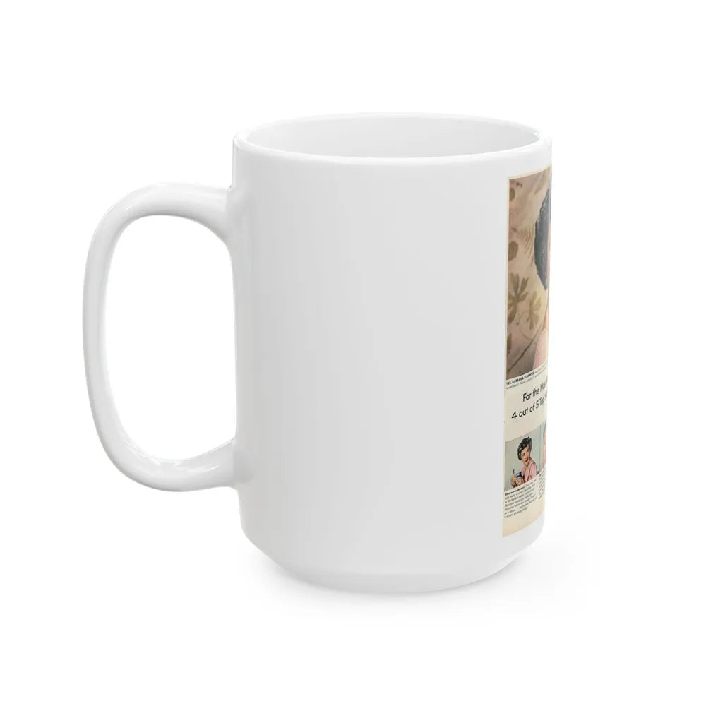 Barbara Stanwyck #210 - Magazine Add (Vintage Female Icon) White Coffee Mug-Go Mug Yourself