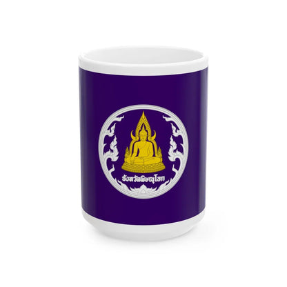 Flag of Phitsanulok Province Thailand - White Coffee Mug-15oz-Go Mug Yourself