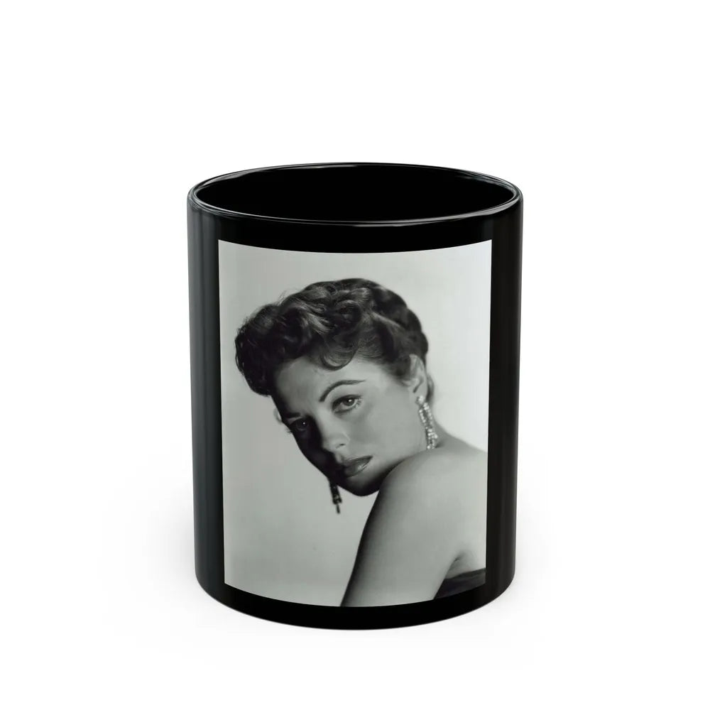 Faith Domergue #128 (Vintage Female Icon) Black Coffee Mug-11oz-Go Mug Yourself