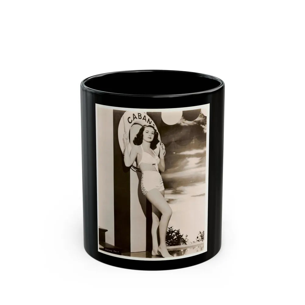 Dorothy Malone #90 1 (Vintage Female Icon) Black Coffee Mug-11oz-Go Mug Yourself