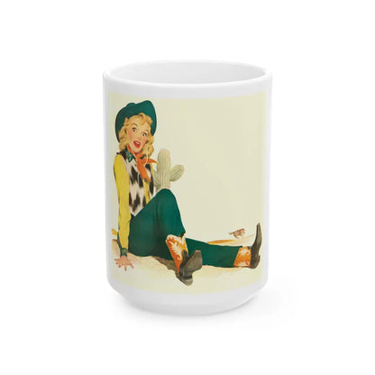 Cowgirl, 1948 - White Coffee Mug-15oz-Go Mug Yourself