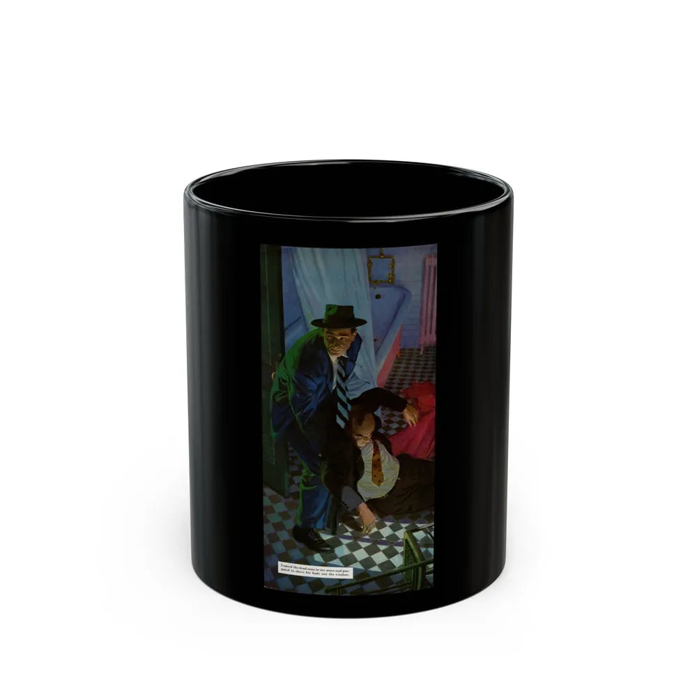 Crime at Midnight, 1955 - Black Coffee Mug-11oz-Go Mug Yourself