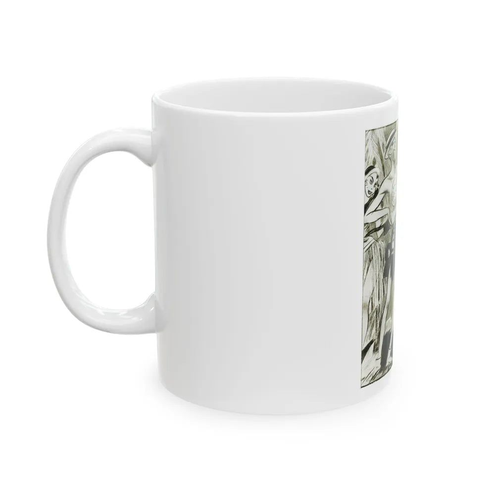 Ballyhoo Magazine Illustration - White Coffee Mug-Go Mug Yourself