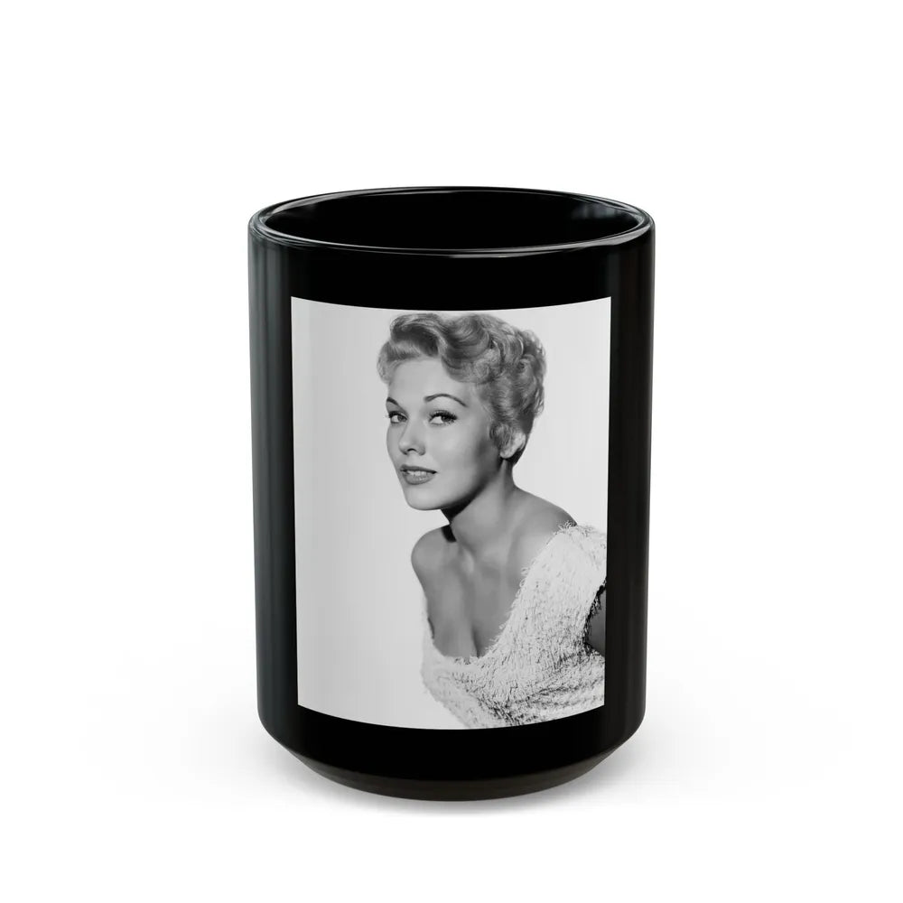 Kim Novak #288 (Vintage Female Icon) Black Coffee Mug-15oz-Go Mug Yourself