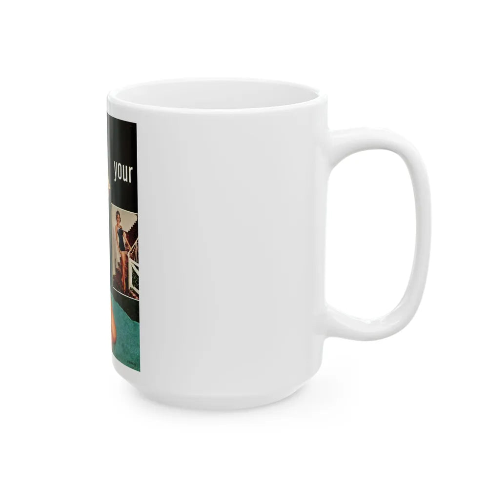 Terry Moore #640 - Magazine Page 2 Photos Circa 50's (Vintage Female Icon) White Coffee Mug-Go Mug Yourself