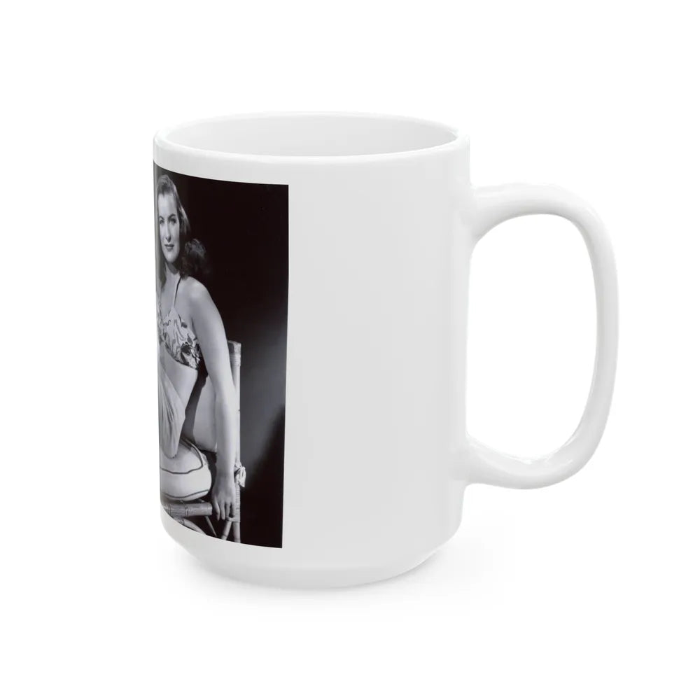 Ella Raines #19 (Vintage Female Icon) White Coffee Mug-Go Mug Yourself