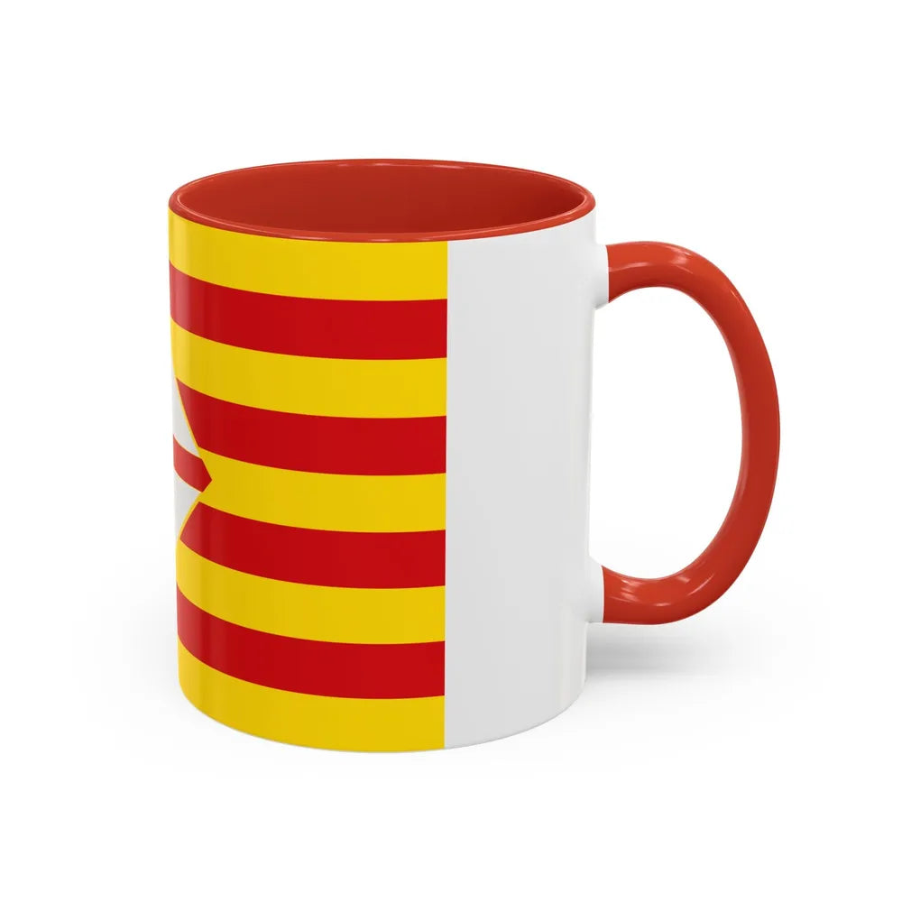 Flag of Barcelona - Accent Coffee Mug-Go Mug Yourself