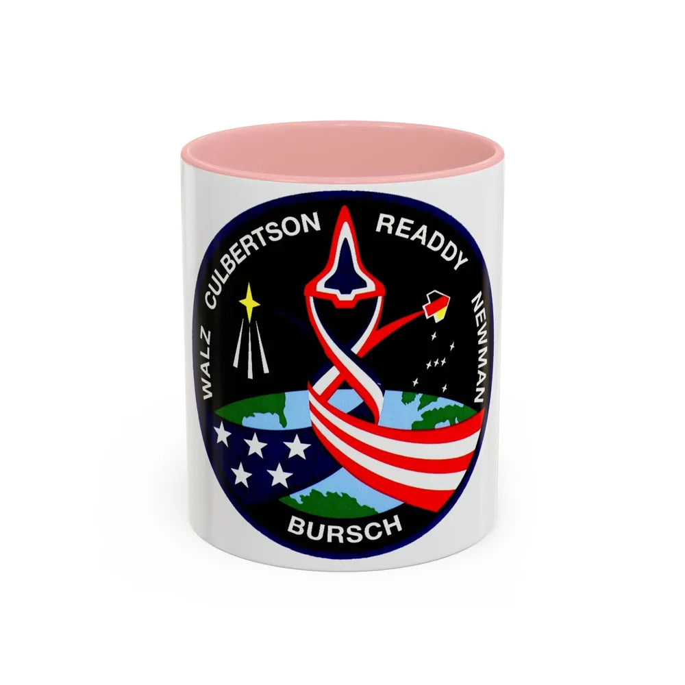 STS 51 (NASA) Accent Coffee Mug-11oz-Pink-Go Mug Yourself