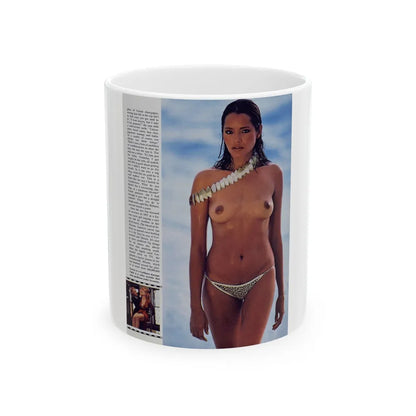 Barbara Carrera #78 - Playboy Mag. March '82 Photo (Vintage Female Icon) White Coffee Mug-11oz-Go Mug Yourself