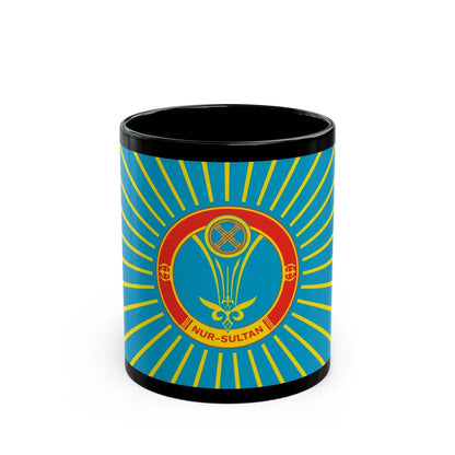 Flag of Nur Sultan Kazakhstan - Black Coffee Mug-11oz-Go Mug Yourself