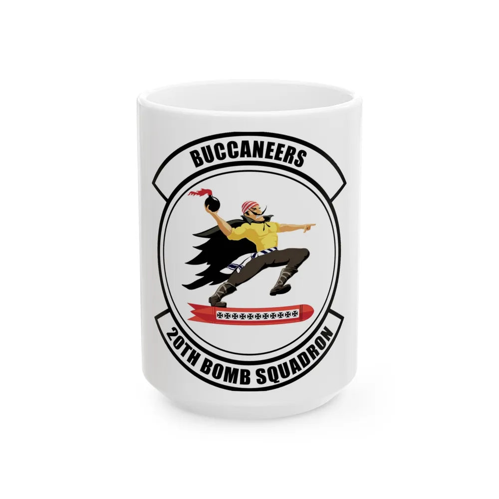 20th Bomb Squadron Emblem (U.S. Air Force) White Coffee Mug-15oz-Go Mug Yourself