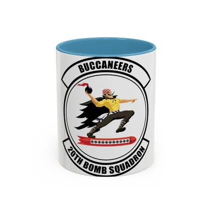 20th Bomb Squadron Emblem (U.S. Air Force) Accent Coffee Mug 11oz Light Blue - Go Mug Yourself