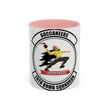 20th Bomb Squadron Emblem (U.S. Air Force) Accent Coffee Mug 11oz Pink - Go Mug Yourself
