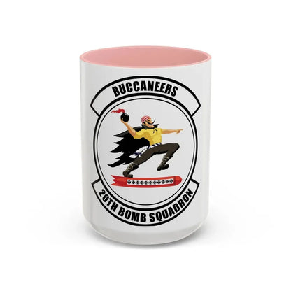 20th Bomb Squadron Emblem (U.S. Air Force) Accent Coffee Mug 15oz Pink - Go Mug Yourself