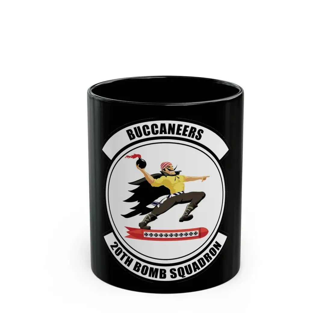 20th Bomb Squadron Emblem (U.S. Air Force) Black Coffee Mug 11oz - Go Mug Yourself