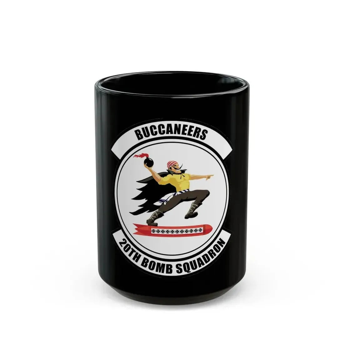 20th Bomb Squadron Emblem (U.S. Air Force) Black Coffee Mug 15oz - Go Mug Yourself