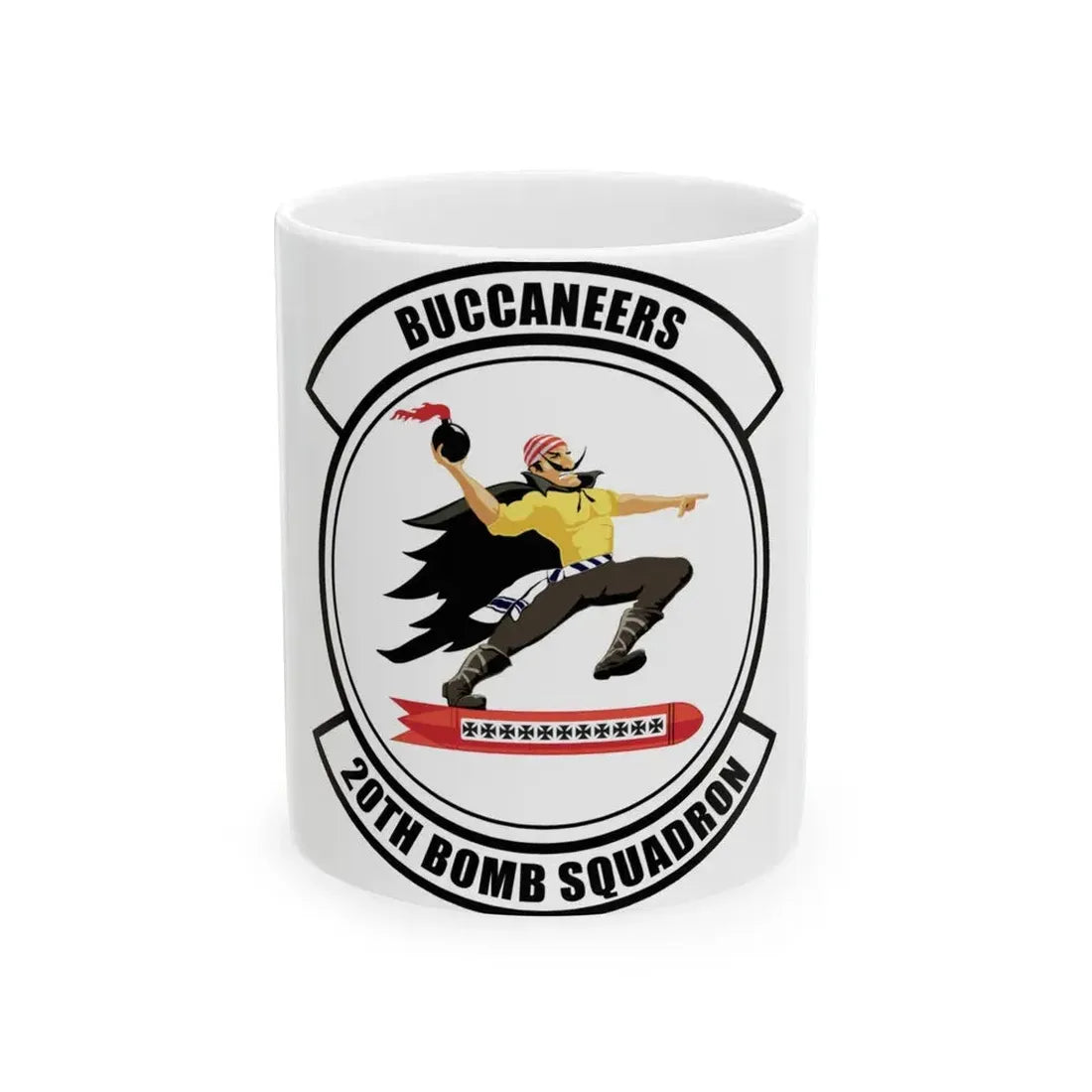 20th Bomb Squadron Emblem (U.S. Air Force) White Coffee Mug 11oz - Go Mug Yourself