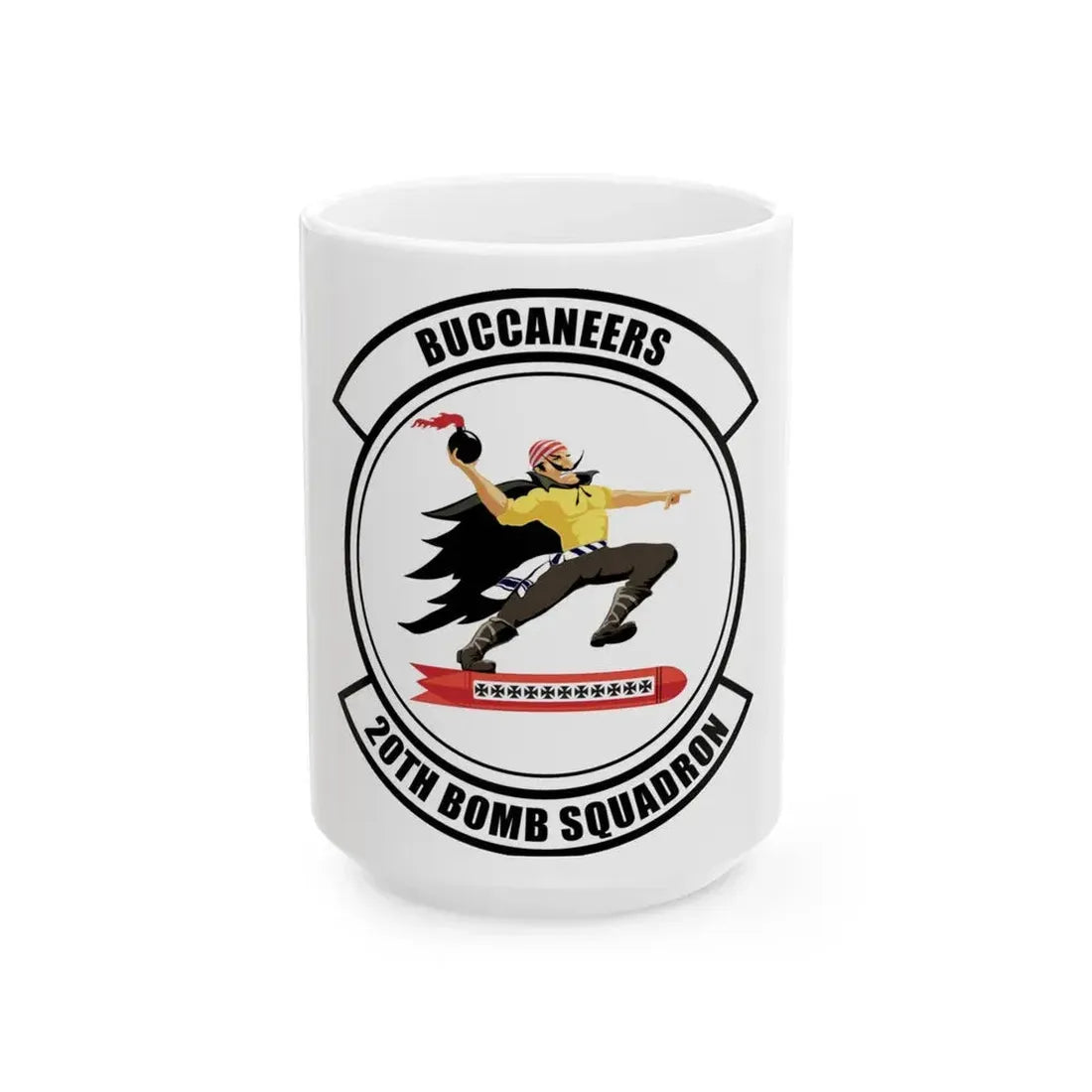 20th Bomb Squadron Emblem (U.S. Air Force) White Coffee Mug 15oz - Go Mug Yourself