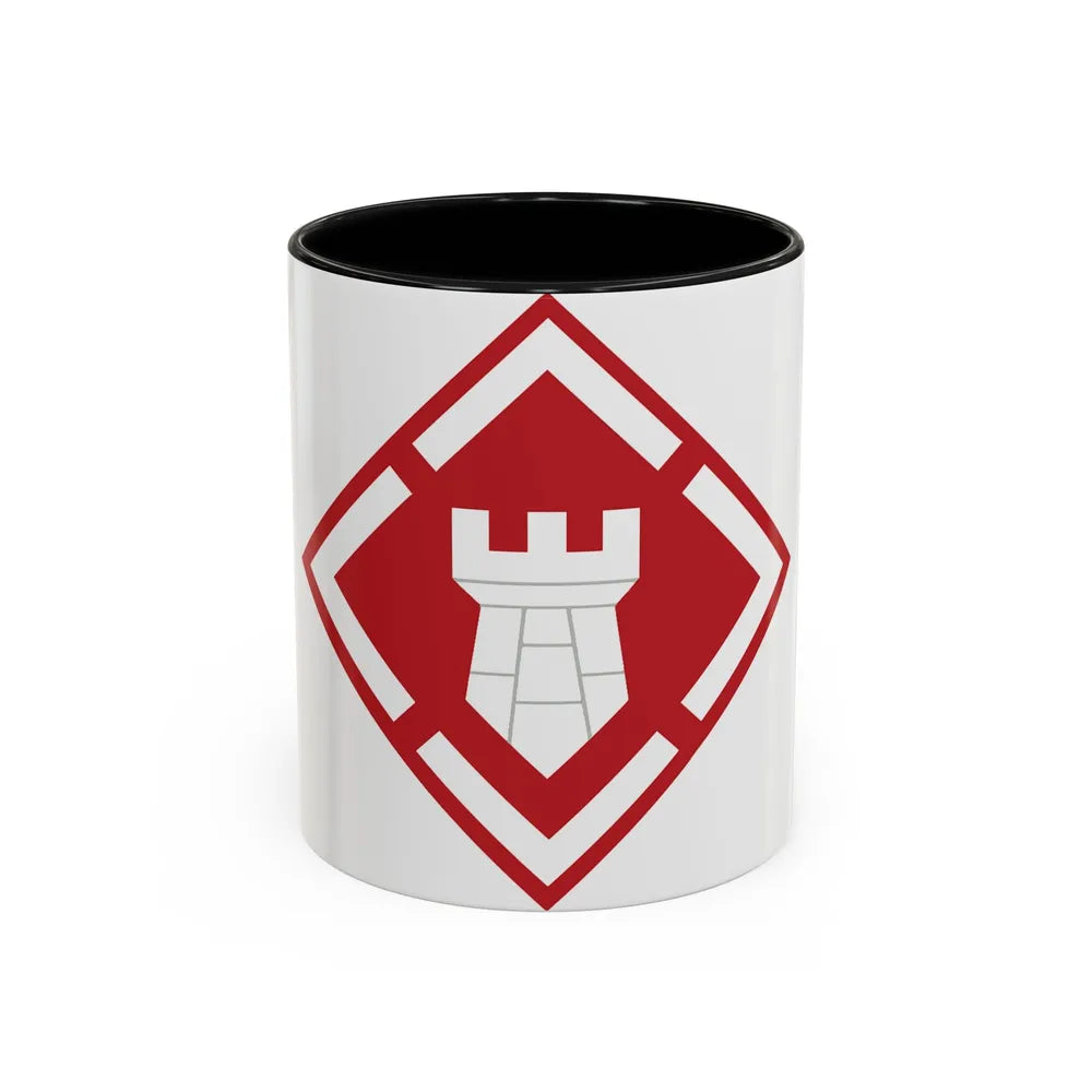 20th Engineer Brigade (U.S. Army) Accent Coffee Mug-11oz-Black-Go Mug Yourself