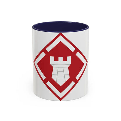 20th Engineer Brigade (U.S. Army) Accent Coffee Mug-11oz-Navy-Go Mug Yourself