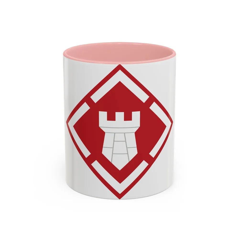 20th Engineer Brigade (U.S. Army) Accent Coffee Mug-11oz-Pink-Go Mug Yourself