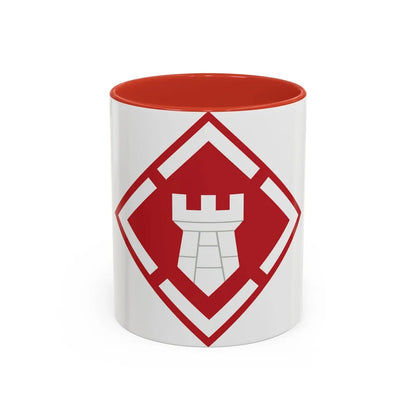 20th Engineer Brigade (U.S. Army) Accent Coffee Mug-11oz-Red-Go Mug Yourself