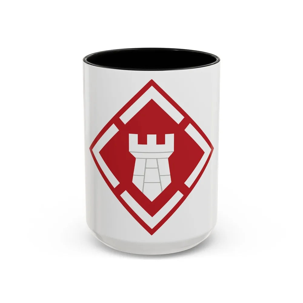 20th Engineer Brigade (U.S. Army) Accent Coffee Mug-15oz-Black-Go Mug Yourself