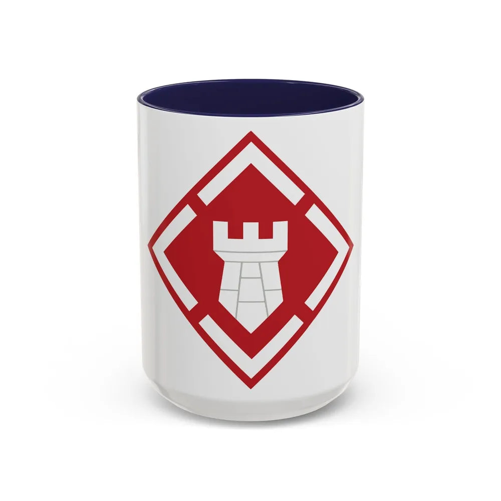 20th Engineer Brigade (U.S. Army) Accent Coffee Mug-15oz-Navy-Go Mug Yourself