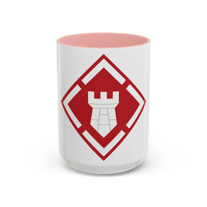 20th Engineer Brigade (U.S. Army) Accent Coffee Mug-15oz-Pink-Go Mug Yourself