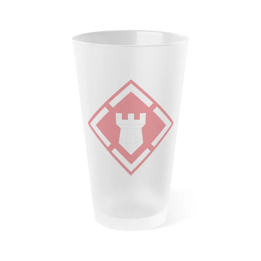 20th Engineer Brigade (U.S. Army) Frosted Pint Glass 16oz-Go Mug Yourself