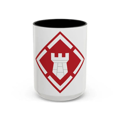 20th Engineer Brigade (U.S. Army) Accent Coffee Mug 15oz Black - Go Mug Yourself