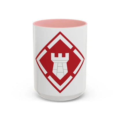 20th Engineer Brigade (U.S. Army) Accent Coffee Mug 15oz Pink - Go Mug Yourself