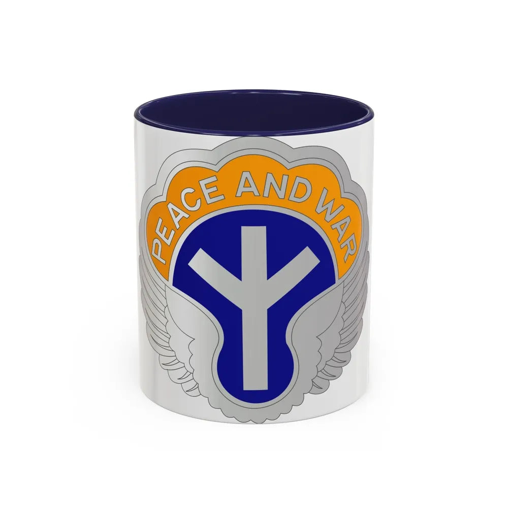 21 Aviation Battalion (U.S. Army) Accent Coffee Mug-11oz-Navy-Go Mug Yourself