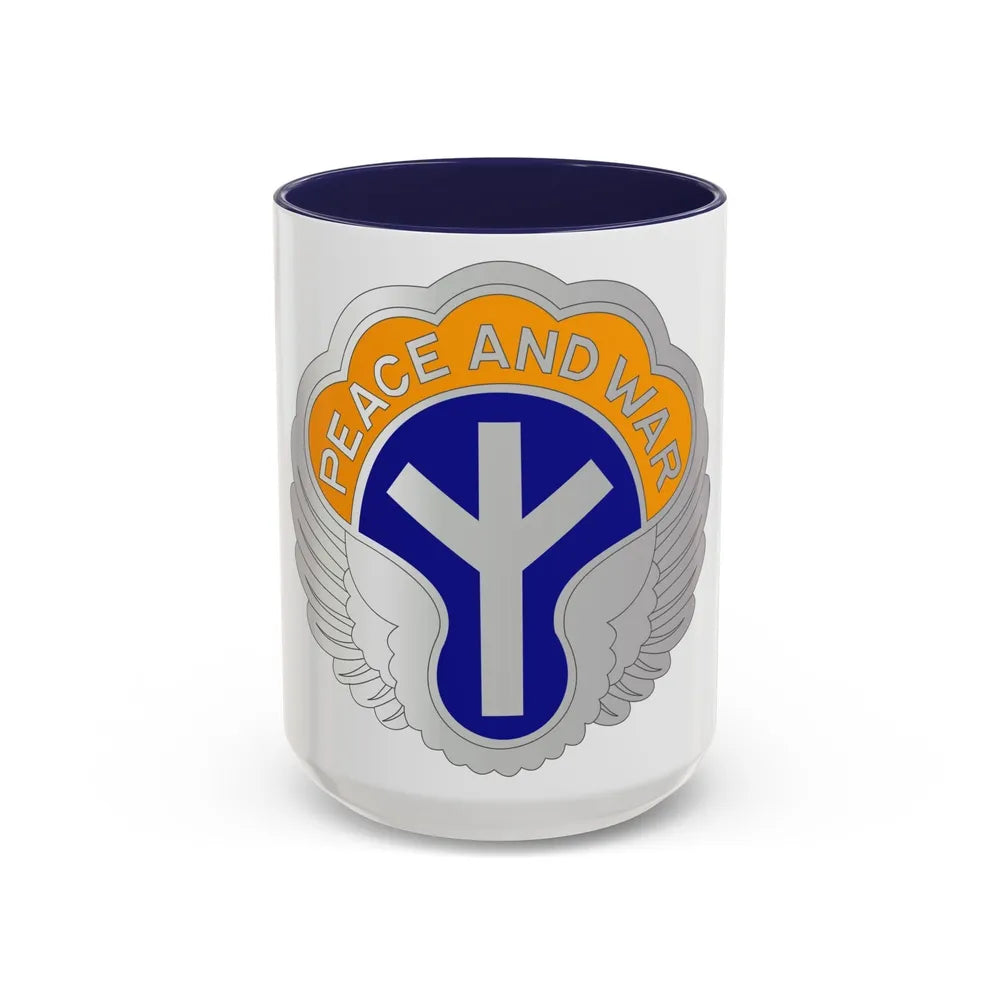 21 Aviation Battalion (U.S. Army) Accent Coffee Mug-15oz-Navy-Go Mug Yourself