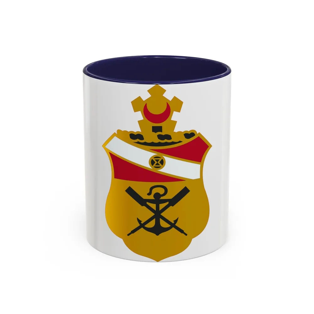 21 Engineer Battalion (U.S. Army) Accent Coffee Mug-11oz-Navy-Go Mug Yourself