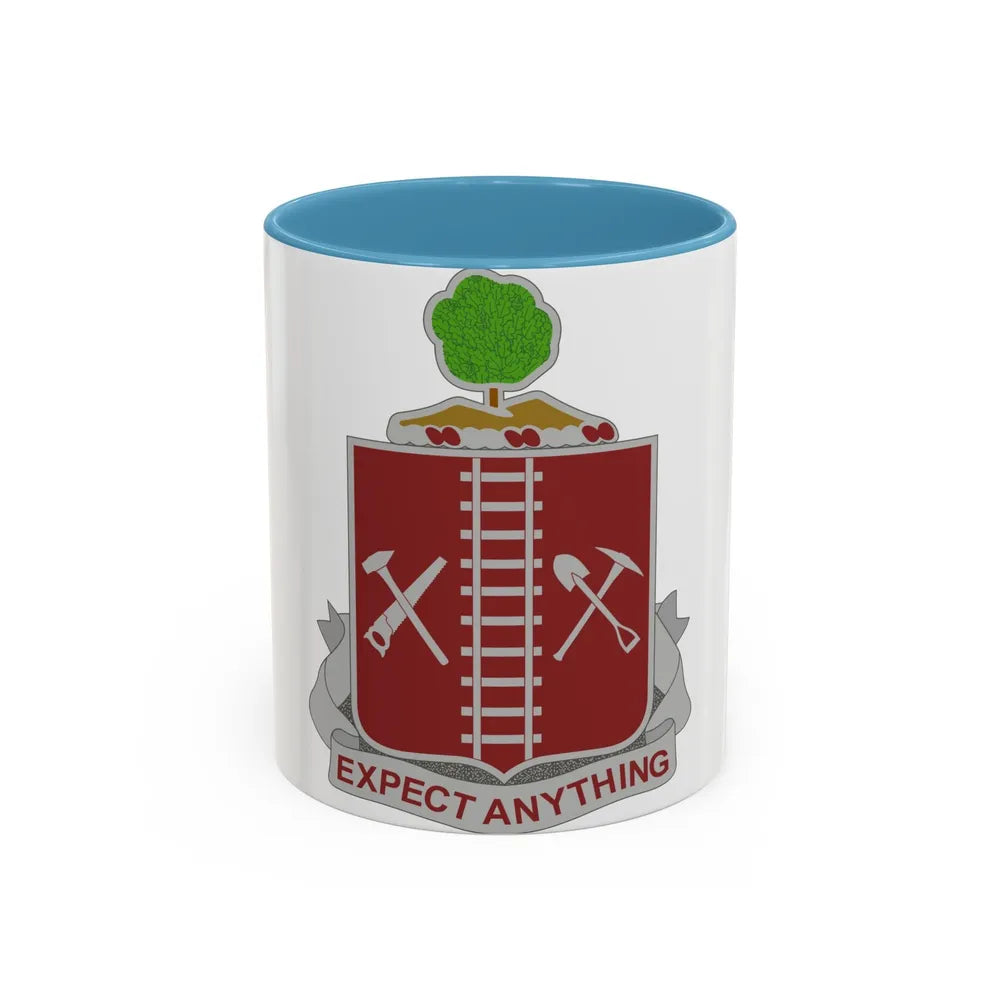 21 Engineer Regiment (U.S. Army) Accent Coffee Mug-11oz-Light Blue-Go Mug Yourself