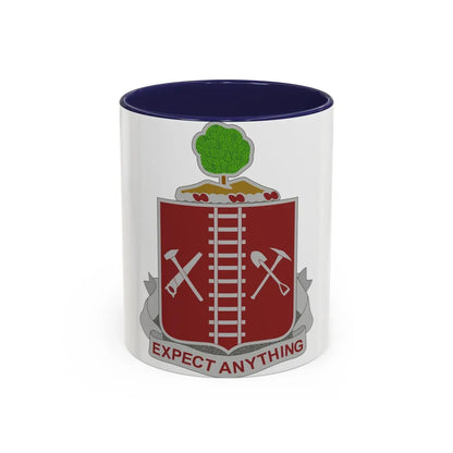 21 Engineer Regiment (U.S. Army) Accent Coffee Mug-11oz-Navy-Go Mug Yourself