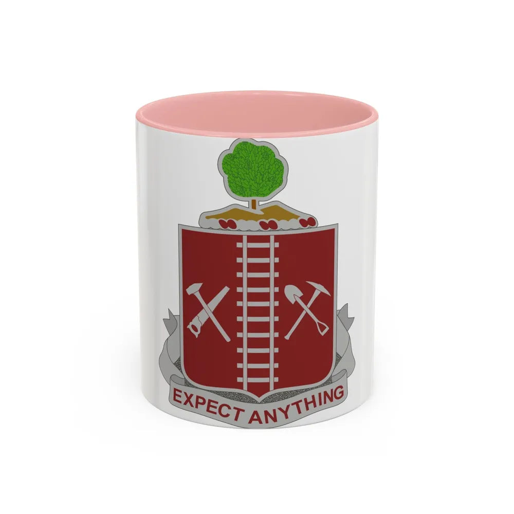 21 Engineer Regiment (U.S. Army) Accent Coffee Mug-11oz-Pink-Go Mug Yourself