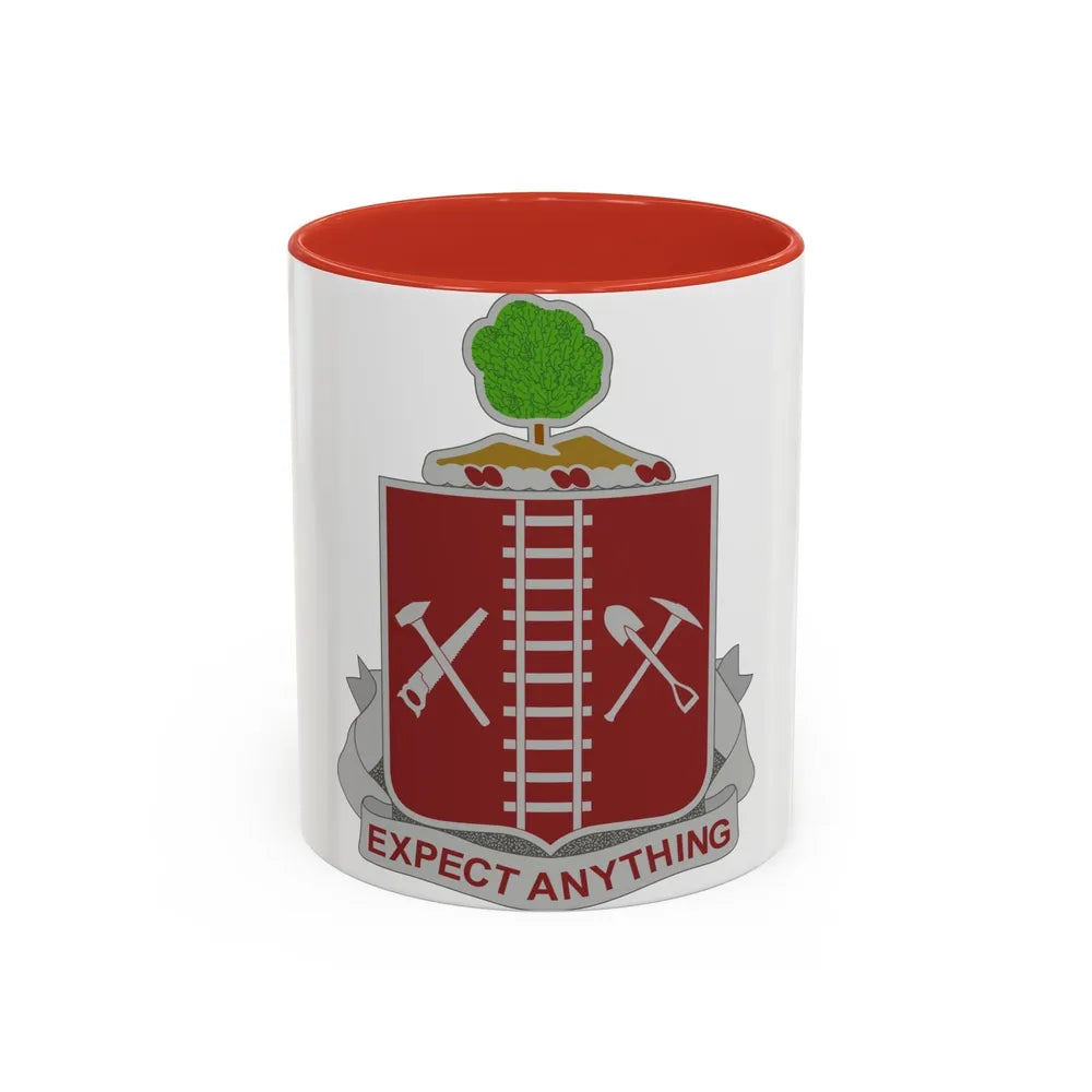 21 Engineer Regiment (U.S. Army) Accent Coffee Mug-11oz-Red-Go Mug Yourself